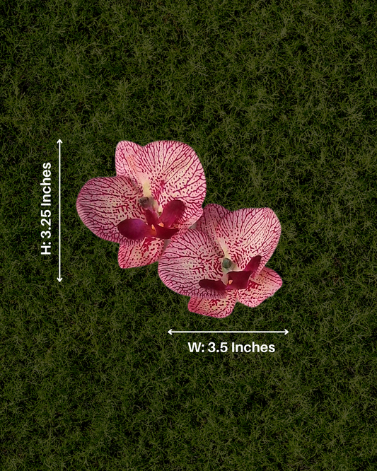 Magenta Lace Orchid Earrings